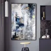 Schilderijen abstracte olieverf handgemaakte blauwe moderne muurschildering kunst voor thuis cuadros canvas grote sofa decoratie frameless