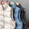 Women Winter Vest Coat Stand Collar Long Warm Tops Chaleco Mujer Gilet Casaco Feminino 210819