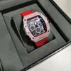 Nowy najlepszy moda Big Dial Chronograph kwarc Mężczyźni Watch silikonowy pasek data sportowy zegar zegar na rękę męski zegarek Relogio Mascu250m