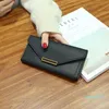 أزياء المرأة جلدية محافظ الإناث محفظة طويلة تصميم مخلب حقيبة يد سيدة محفظة الهاتف جيب cartera