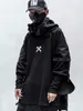 Techwear Hoodie Men Black Gothic Cosplay Japanese Streetwear Odzież 211014