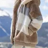 2022 Femmes Hiver Plus Taille Longue Teddy Veste Chaud Épais Polaire Fausse Fourrure Manteau En Peluche Femme Casual 211218