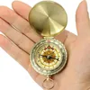 Portable Brass Pocket Compass Outdoor Gadgets Sports Camping Fluorescence Navigation Camping Tools 2021