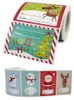 250pcs / roll Christmas Taggar Självhäftande Santa Klistermärken Snowmen Xmas Tree Dekorativa Etiketter Presenterar Decor KDJK2110