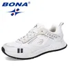 Bona Yeni Tasarımcı Spor Ayakkabı Erkekler Koşu Ayakkabıları Nefes Zapatillas Hombre Deportiva Comfy Erkekler Ayakkabı Trainer Sneakers