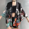 Womens Tops and Blouses Haruku Kawaii Shirt Japanese Streetwear Outfit Kimono Cardigan Female Yukata Blouse Womens AA001 LJ200831