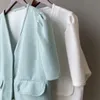 Summer Korean Style Bubble Sleeve Crop Top Women Office Lady V-neck Basic Short Tweed Jacket Coat Fashion Casual Outwear 210514