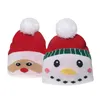 Weihnachten Pailletten Santa Gestrickte Hut Winter Warme Quaste Ball Lange Schal Cartoon Rentier Jungen Mädchen Kappe LLD10620
