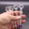 Mini szklane fajki z kolorową boczną fajką do ręcznego palnika olejowego o długości 12 cm Custimize