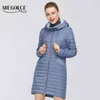 Miegofce Kolekcja designerskich kobiet Parka Płaszcz Kobiet Windproof Thin Cotton Kurtka ciepła kurtka z kapturem 211120