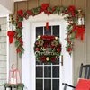 Ghirlande di fiori decorativi Ghirlanda di Natale Ciondolo in rattan fatto a mano Ghirlanda Centro commerciale Albero di Natale Decorazione per esterni/porta Avvento Casa