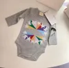 Letni projektanci Romper Niemowlę dzieci Dzieci chłopcy dziewczyny ubrania dziecięce niedźwiedź Rompers Toddler Bodysuit Bodysuit o długim rękawie