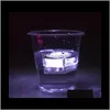 Украшение для вечеринки Aoto Colors Mini Romantic Luminous Искусственный кубик льда Flash Led Light Wedding Christ