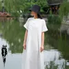 Etnische kleding Chinese mode cheongsams voor vrouwen vintage qipao lange feest trouwjurk katoen linnen hanfu traditionele porselein stijl doek