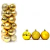 24 pcs 3cm 4cm Bolas de árvore de Natal pendendo bola de pingente pequeno ornamento bauble para festa de casamento decoração home