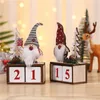 クリスマスのデスクトップの装飾木製の森の高齢者カレンダーDIYクリスマスカウントダウンカレンダー装飾用品JJD11161