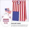 Emballage cadeau 12pcs Drapeau américain Goodie Bags Paper Party Favor avec 2 feuilles de décalcomanies