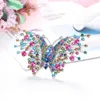 Pins, broscher Harong Fashion Crystal Big Butterfly Enamel Badge Pin Creativity Smycken för Kvinnor Party Kläder Lapel Brosch Hög kvalitet