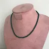 Collana in pietra naturale di colore smeraldi da 45 cm 3/4 mm tagliata a mano piccola perla regalo di gioielli di moda per la festa della mamma catene figlia