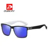 DUBERY 2021 SPORT SUNGLASSES POLARIZED FÖR MEN SURGLASSER Fyrkantig körning Personlighet Färgspegel Designer UV400