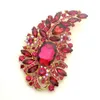4.9 Inch Huge Size Elegant Style Rhinestone Crystal Diamante Brooch Wedding Bridal Jewelry Gifts 16 Colors Available