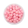 Fkisbox 500pcs Silicone 15mm Round Loose Beads Baby Teether Pacifier Chain Accessories Tooth Nursing Chewable Gift DIY BPA Free 211106