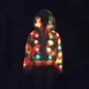 Fur Luminous Coat Led Clothing Imitation Fur Material Stage Performance Clothes 211213