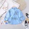 Spring Autumn Baby Boys Girls Clothes Children Cotton Cartoon Shirt Toddler Fashion MG002 211204
