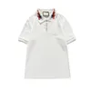 Camisas pólo 22sss letras bordadas masculinas camisetas de moda moda de manga curta calssic camiseta de alta qualidade em preto branco cortes casuais tee