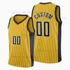 Tryckt anpassad DIY Design Basketball Jerseys Customization Team Uniforms Skriv ut Personliga Brev Namn och Nummer Mens Kvinnor Kids Ungdom Indiana006