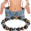 Preto Magnético Tiger Olho Hematite Pedra Bead Pulseira Pulseira Cuidados de Saúde Homens Homens Mulheres Ajuda Perda de Peso Jóias