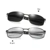 Lunettes de soleil Homme Pêche Polarisée Pochromatique Sport de Plein Air Conduite Noir Gris Argent Or Cadre Transition Caméléon Lentille