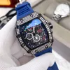 Fashion Men Women Watch Rubber Skeleton Diamond Watches Couple Gifts Iced Out Clock Montre De Luxe