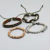 Charm Bracelets Fashion Accessories Wholesale Personalized Woven Multi-layer Rope Bracelet Simple Diy4 Piece Leather