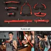 Accessories 1 Set Adjustable Workout Lat Pull Down Bar DIY Home Gym Grips Handles T-bars For Biceps Back Muscle Exercise Rowing Attachments