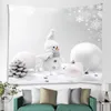 Vendita di arazzi-Natale Arazzo Pupazzo di neve Appeso a parete di Natale Arte Tappeto Anno Decor Yoga Coperta