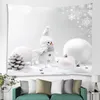 Arazzi Arazzo natalizio Pupazzo di neve Natale Appeso a parete Art Tappeto Anno Decor Coperta yoga3673696