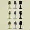 Microfones Classic Retro Dynamic Vocal Microphones Vintage Style Mic Universal Stand Model Simulated Microphone8080353