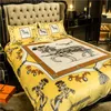 yellow winter designer bedding sets velvet queen King size duvet cover bed sheet pillowcases warm fashion designers comforter set