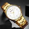 Neueste Quarzuhren Luxusmarke Curren Relogio Masculino Golduhr für Männer Einfache Business-Armbanduhr Herrenuhr 2019 Q0524