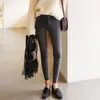 NJ02 Jeans taille mince neuf coréen femme gris legging pieds pantalon crayon 9 femmes noires 210629