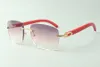 Lunettes de soleil de créateur classiques 3524025 branches en bois rouge taille de lunettes 18-135 mm180s