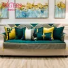 Avigers Luxury Patchwork Velvet Teal Green Coashion Coase Modern Home Decorative Throw Pillow Case для диванской спальни 210401