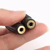 Black 3.5mm Audio Adapter For Headset Earphone Female to Female Jack Stereo Coupler Connector AUX Extension Converter