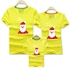 Jul matchande kläder dotter familj ser santa claus mor outfits party pappa son kläder 210417