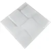 Art3d 50 x 50 cm weiße architektonische 3D-Wandpaneele, strukturiertes Design, schallisoliert für Wohnzimmer, Schlafzimmer (Packung mit 12 Fliesen)