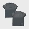 KITH T-shirts Logotyptryck Tvättade kortärmade överdimensionerade t-shirts ser ut som en gammal topp för män och kvinnor