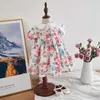 Girls Floral Embroidery Dresses Baby Princess Sweet Frocks Summer Children Birthday Baptism Outfits Spainsh European Clothing 210615