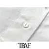 Vrouwen mode met boog gebonden losse witte blouses vintage lantaarn mouw knop-up vrouwelijke shirts Blusas chique tops 210507
