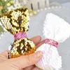 Fashion Boutique Bling Sparking Sequins Hair Bow Party Hair clips for Girls Kids Children Barrettes Colorful Hairband